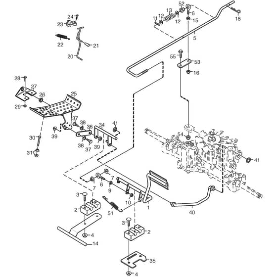 VILLA 14 HST - 2015 - 13-2718-35 - Stiga Front Mower Foot Controls Diagram