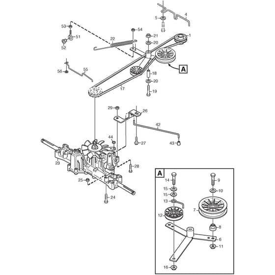 VILLA 14 HST - 2015 - 13-2718-35 - Stiga Front Mower Transmission Diagram