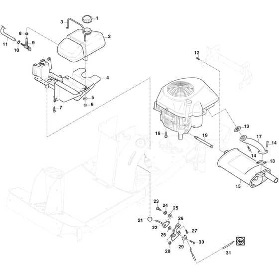 VILLA 15 HST - 2021 - 2F2720541/ST1P - Stiga Front Mower Engine Diagram