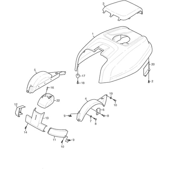 VILLA 16 HST - 2017-2020 - 2F2720511/S17 - Stiga Front Mower Body Diagram