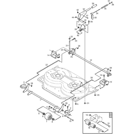 VILLA 85 COMBI - 2014-2015 - 13-2960-15 - Stiga Front Mower Controls Diagram