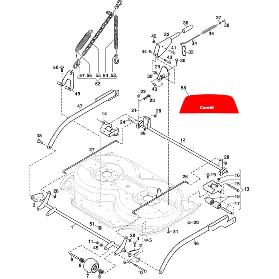 VILLA 95 COMBI - 2016-2021 - 2D2709511/S16 - Stiga Front Mower Controls Diagram