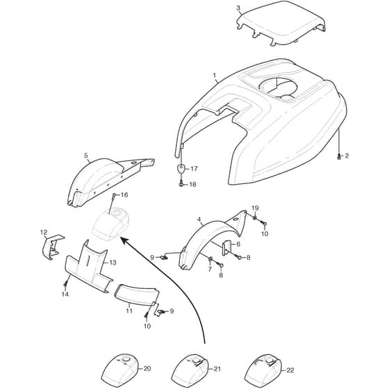 VILLA SILENT - 2016-2017 - 2F2720231/S16 - Stiga Front Mower Body Works 01 Diagram