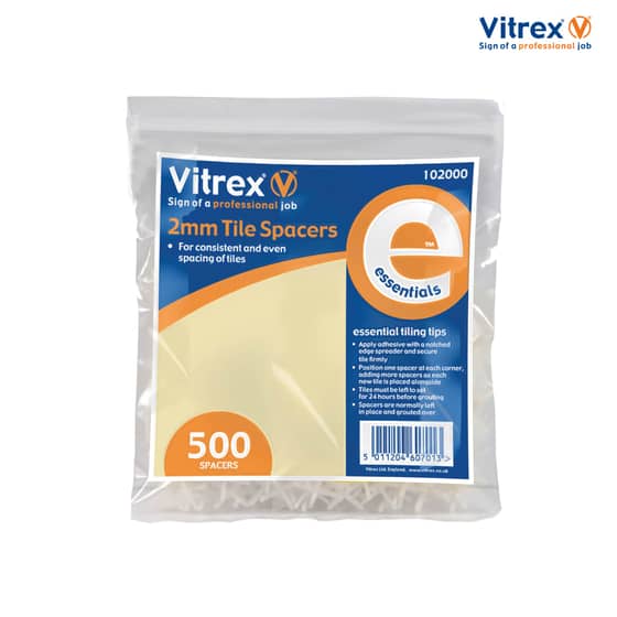 Vitrex Essential Tile Spacers 2mm Pack of 500 - 102000