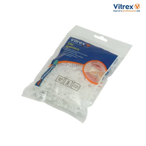 Vitrex Floor Tile Spacers 5mm Pack of 250 - 102051