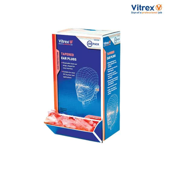 Vitrex Tapered Earplugs (Pack 200) - 333150