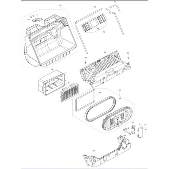 Makita VS001G - Cordless Vacuum Sweeper - Power Tool 03 Diagram