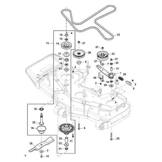 John Deere W48R - PC13630 - Mower Drive - ST942427