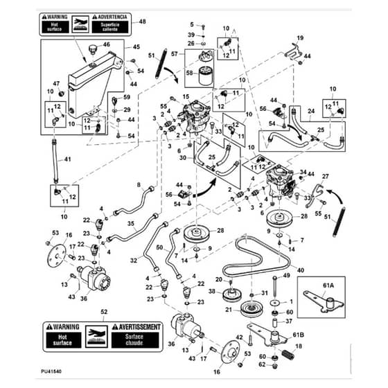 John Deere W52R - PC13631 - Transmission - ST941574
