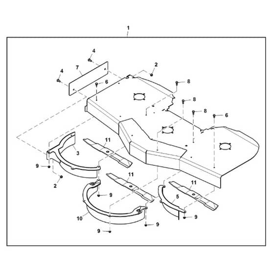 John Deere W61R - PC13632 - Mulch Kit - ST941418