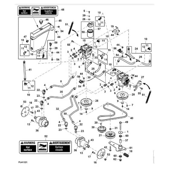 John Deere W61R - PC13632 - Transmission - ST942259