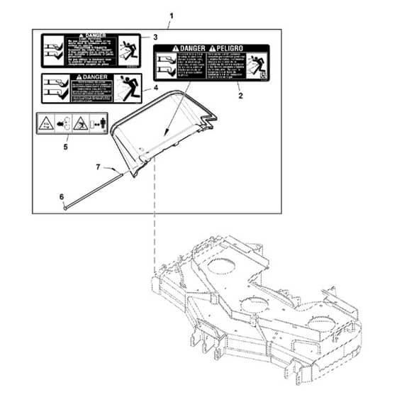 John Deere W61R - PC13632 - Discharge Chute - ST984002