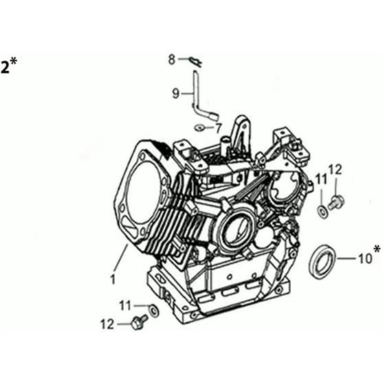 WB 65 (K1100 H) - Oleo-Mac Flail Mower Baseframe Diagram