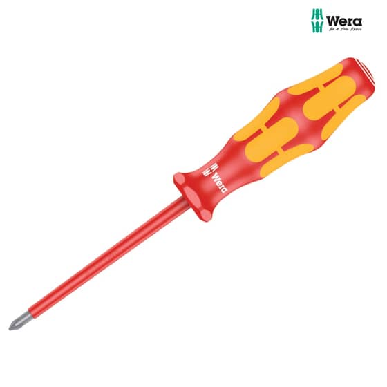 Wera Kraftform Plus 162i VDE Insulated Screwdriver Phillips PH1 x 80mm - 5006152001
