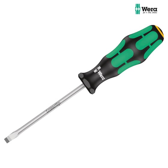 Wera Kraftform 334 Screwdriver Flared Slotted Tip 6.5mm x 150mm - 5110010001