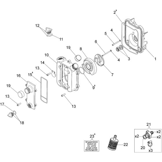 WP 300 - Oleo-Mac Water Pump Pump assembly Diagram