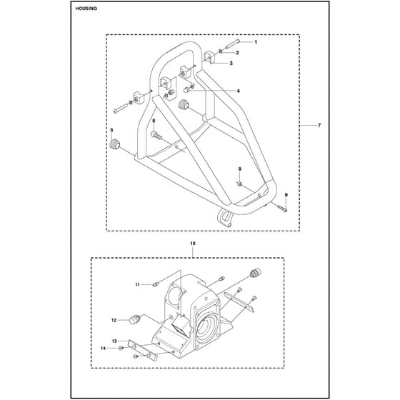 Husqvarna WS 440 HF - 967646602 - Housing