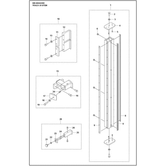 Husqvarna WS 482 HF - 967646702 - Track System