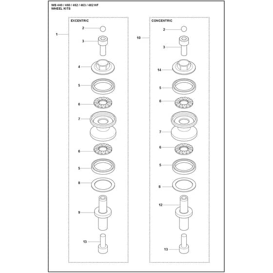 Husqvarna WS 482 HF - 967646702 - Wheel Kit