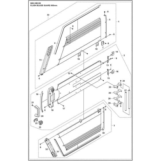 Husqvarna WS 8 - 967971301 - Flush Blade Guard 02