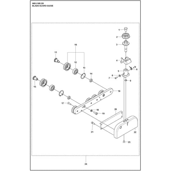 Husqvarna WS 8 - 967971301 - Blade Guard Guide 01