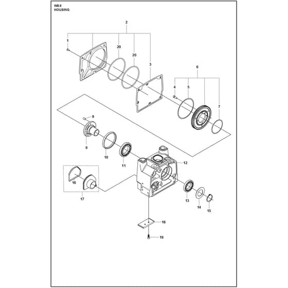 Husqvarna WS 8 - 967971301 - Housing