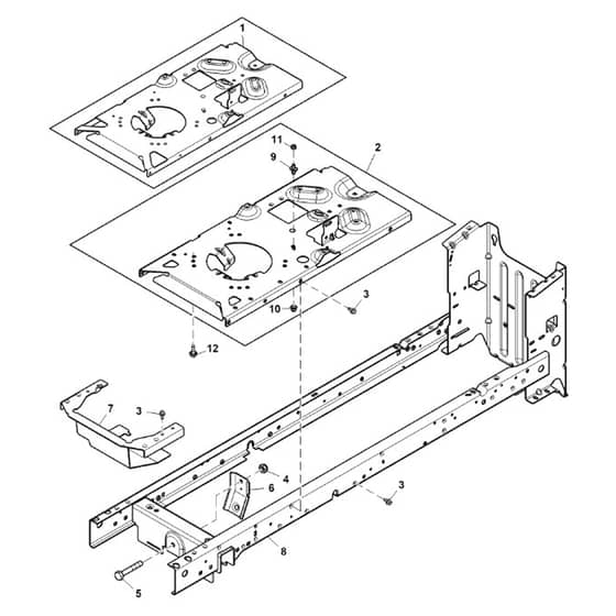 John Deere X105 - PC12385 - Frame - ST1031373