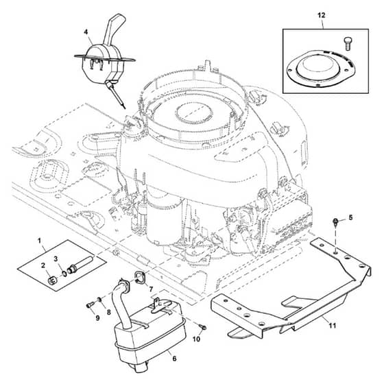 John Deere X105 - PC12385 - Muffler - ST800967