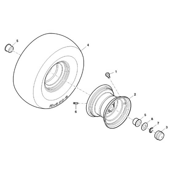 John Deere X106 - PC13343 - Wheel - ST800627