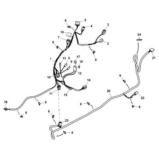 John Deere X107 - PC13997 - Chassis Wiring - ST1009509