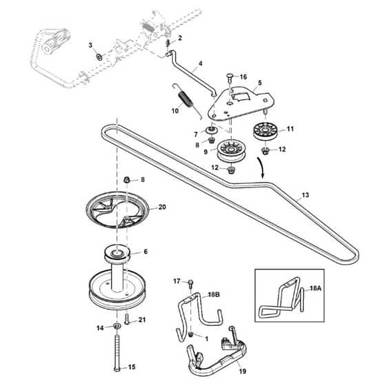 John Deere X107 - PC13997 - Belt Drive - ST1010726