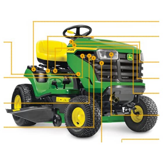 John Deere X107 Tractor - Quick Reference Guide