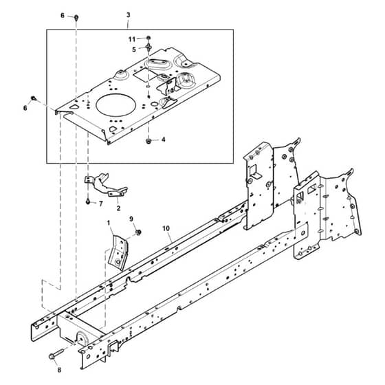 John Deere X116R - PC13346 - Frame - ST902420