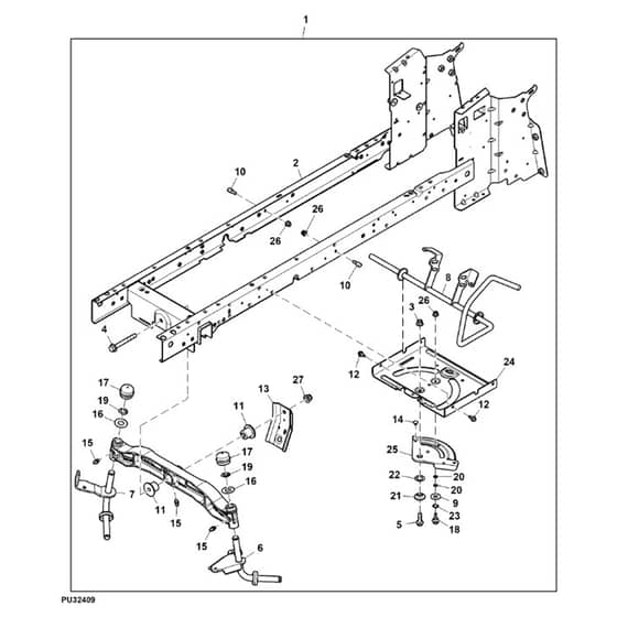 John Deere X116R - PC13346 - Frame Kit - ST949721