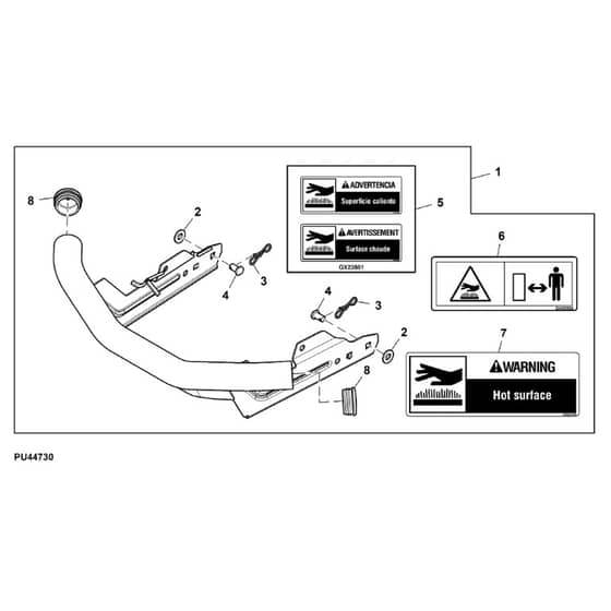 John Deere X117R - PC16000 - Front Bumper - ST1010231