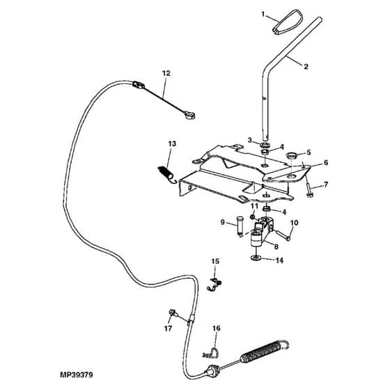 John Deere X120 - PC9637 - Pto Lever - ST163890