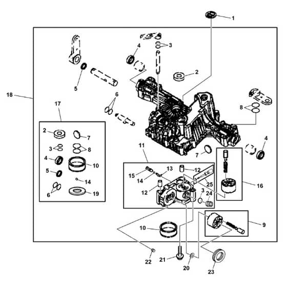 John Deere X120 - PC9637 - Repair Kit - ST245009