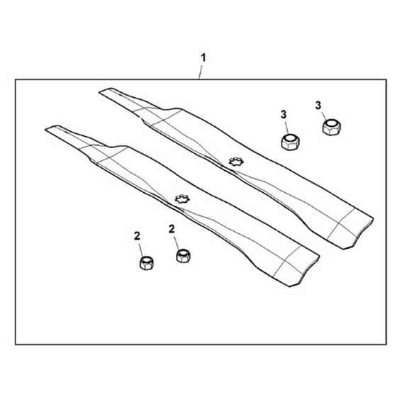 John Deere X125 - PC10449 - Mower Blade - ST1010875