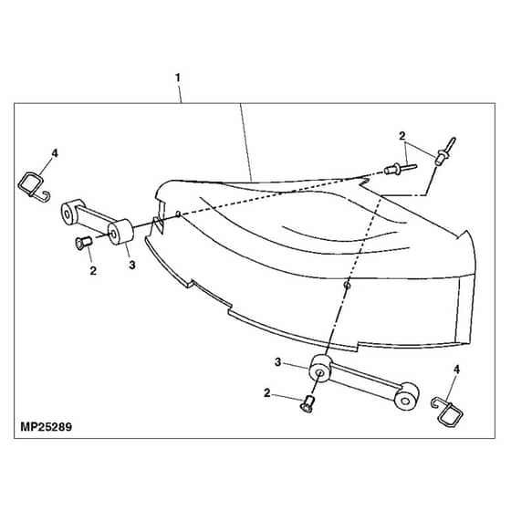John Deere X125 - PC10449 - Mulch Cover - ST245869