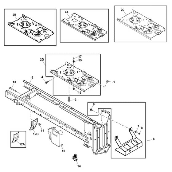 John Deere X125 - PC10449 - Frame - ST800762