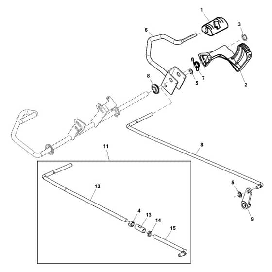 John Deere X125 - PC10449 - Pedal Linkage - ST803296