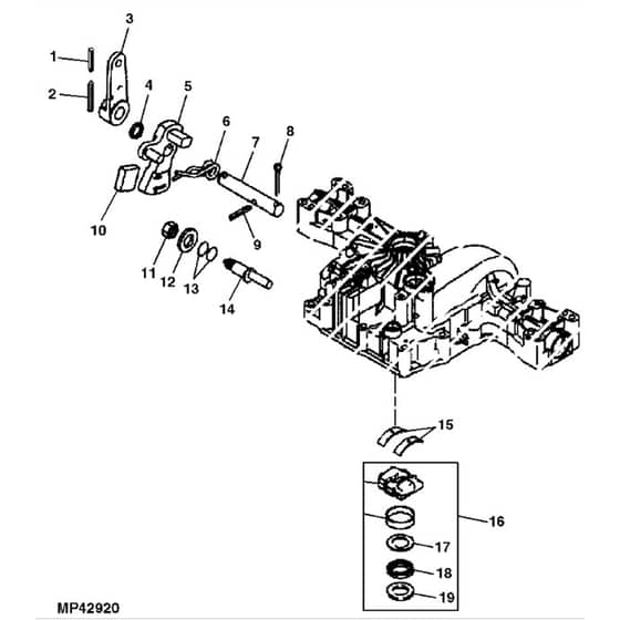 John Deere X130R - PC10316 - Transaxle Control - ST163894