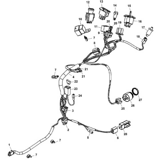 John Deere X130R - PC10316 - Wiring Harness - ST247239