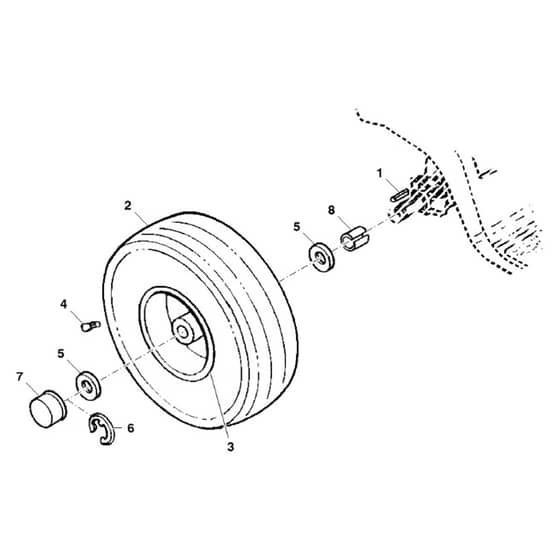 John Deere X135R - PC11760 - Rear Wheels (100001 - ) - ST728476