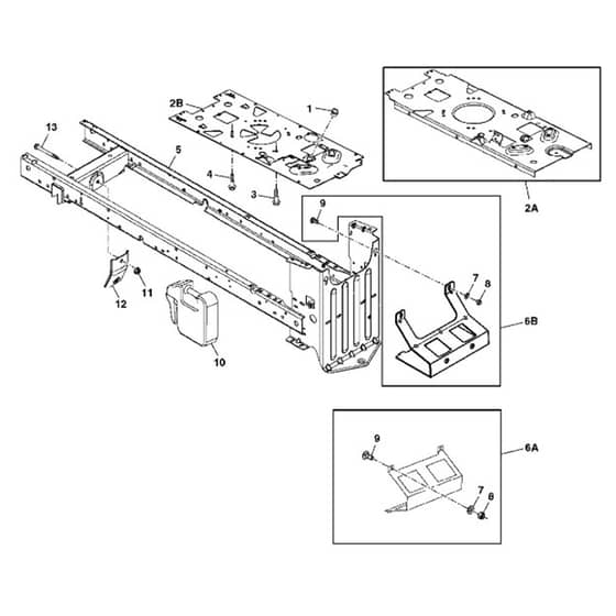 John Deere X140 - PC9638 - Frame - ST245021