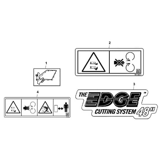 John Deere X140 - PC9638 - Mower Deck Labels - ST245172