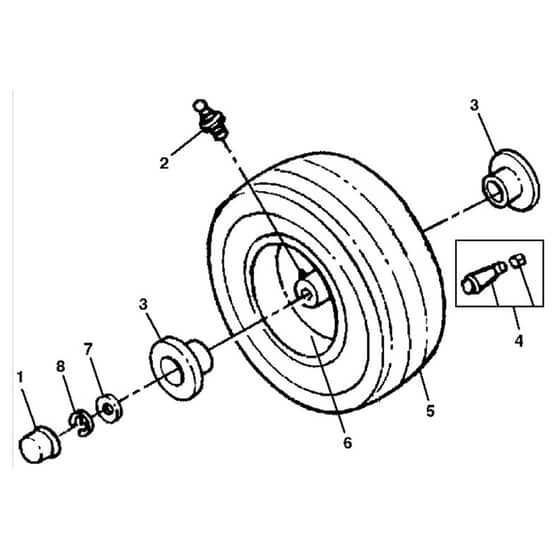 John Deere X145 - PC10450 - Wheel - ST246017