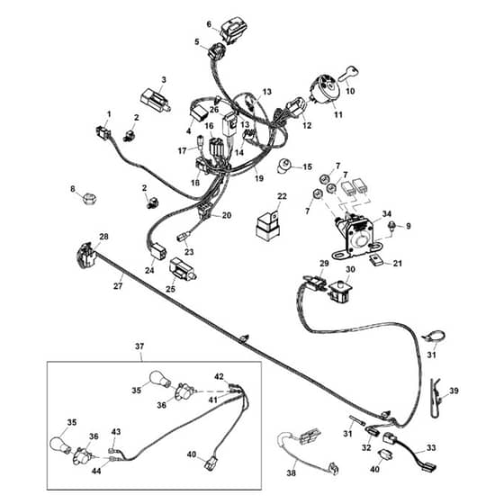 John Deere X145 - PC10450 - Wiring Harness - ST698774