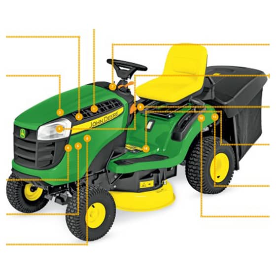 John Deere X146R Tractor - Quick Reference Guide