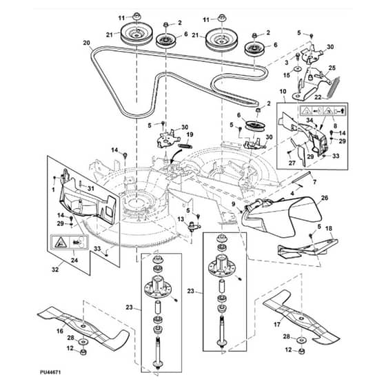 John Deere X147R - PC16001 - Mower Drive - ST1012587